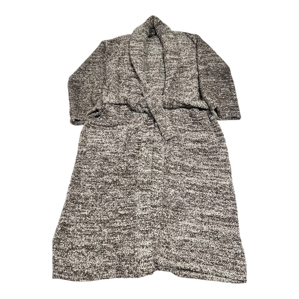 Barefoot Dreams CozyChic Knit Open-Front Cardigan Robe Women's‎ Size 1 Brown